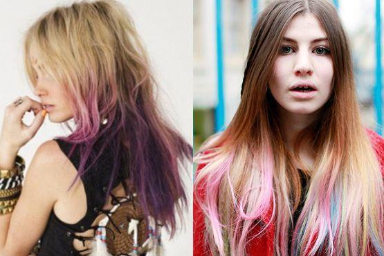 10 dip dye Dip dye hair: cabelo com mechas coloridas