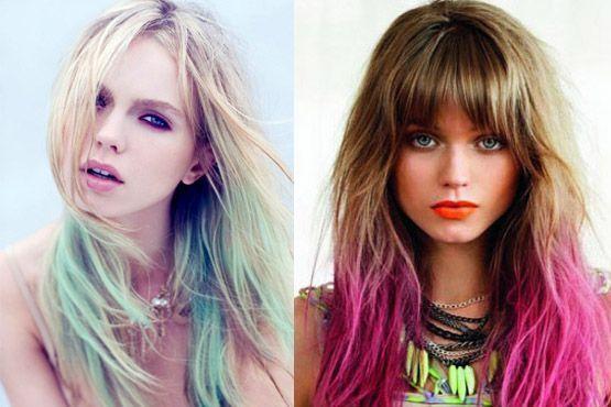 3 dip dye Dip dye hair: cabelo com mechas coloridas