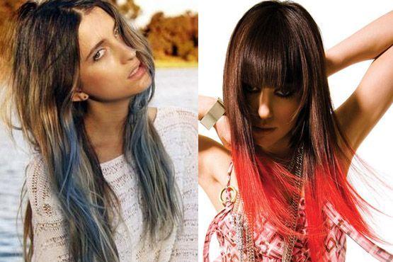 9 dip dye Dip dye hair: cabelo com mechas coloridas