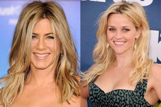 jenniferaniston reesewitherspoon Loiras: Deixar a raiz dos fios mais escura está em alta