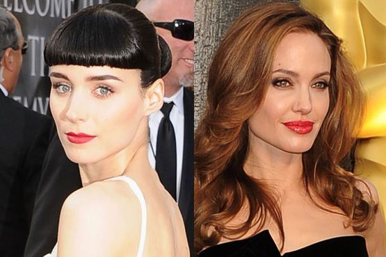 b Maquiagem e penteados do Oscar 2012