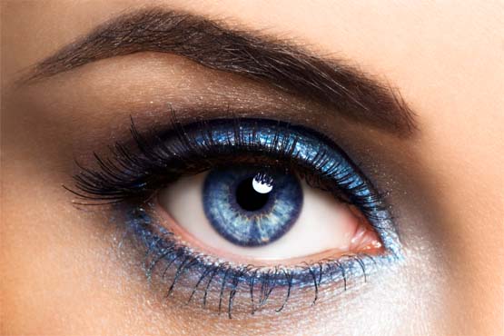 3 olho esfumado azul Maquiagem para a noite