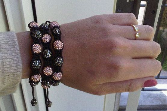 Shamballas com brilho shamballa4 Pulseira shamballa