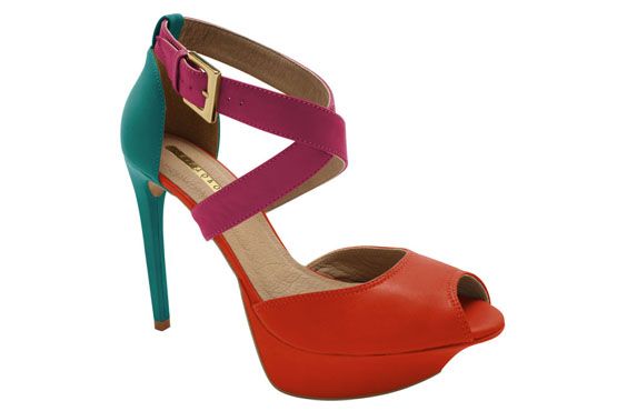 Sandália color blocking sapato verao21 Tendências de sapatos e sandálias para o verão 2012