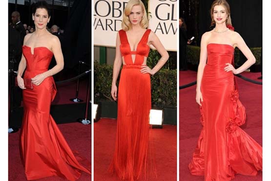 2 vermelhos Tendências em vestidos de gala 2011