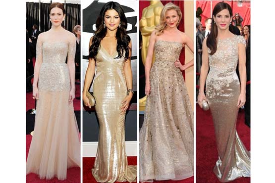 4 brilho nude Tendências em vestidos de gala 2011