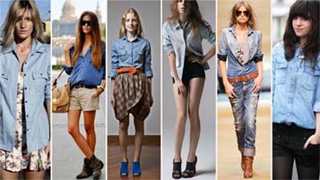 camisa denim Tendência denim