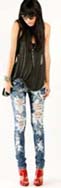 distressed denim Tendência denim