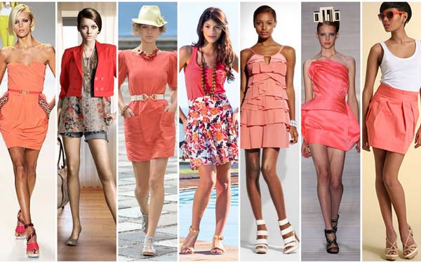 modelos moda coral Coral – A cor para o verão 2011
