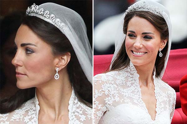 brinco kate middleton O vestido de noiva de Kate Middleton