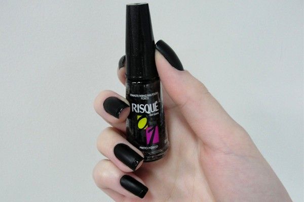 preto fosco provador 2 em 1: esmalte Preto Fosco + unha inglesinha