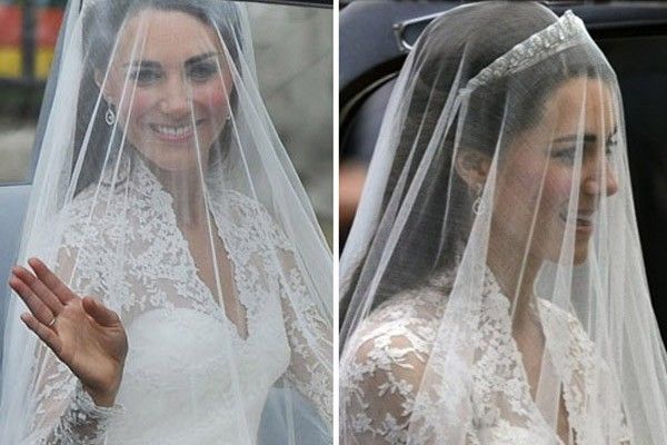 veu kate middleton O vestido de noiva de Kate Middleton