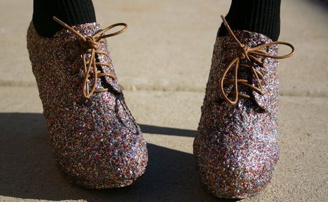 como usar sapatos com glitter Como usar sapatos com glitter