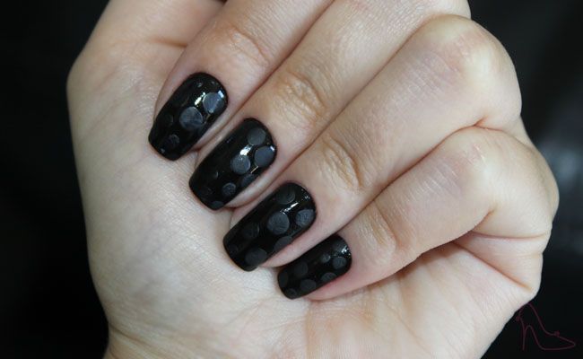 Unhas decoradas com poá fosco unha decorada com poa fosco Unhas decoradas com poá fosco