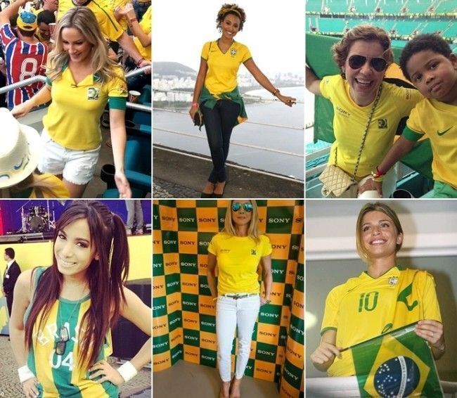 famosas torcida brasil Looks para a Copa do Mundo: como se vestir para torcer pelo Brasil