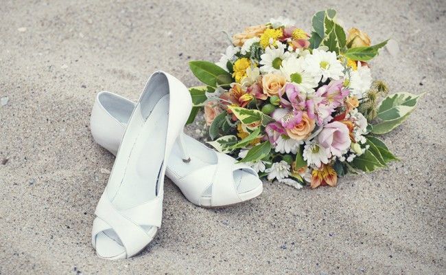 sapatos para casamento na praia