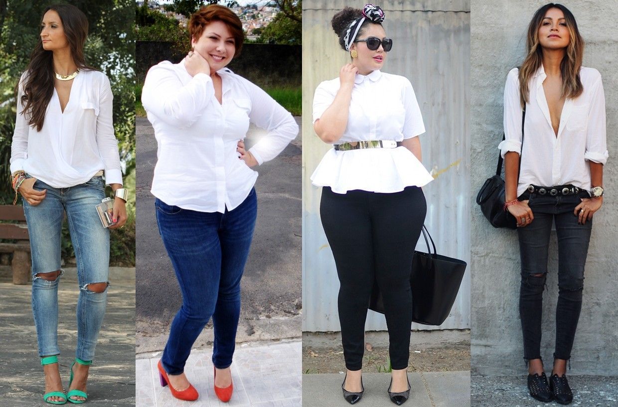calça jeans com blusa branca