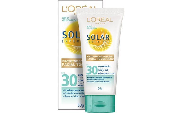 Protetor Facial Solar Expertise Toque Seco FPS 30, da L’Oreal, por R$ 37,90 na Época Cosméticos