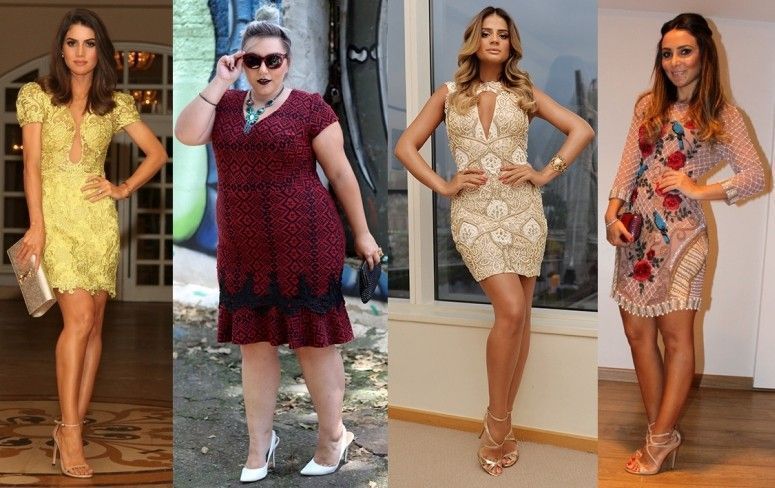 vestido com salto grosso