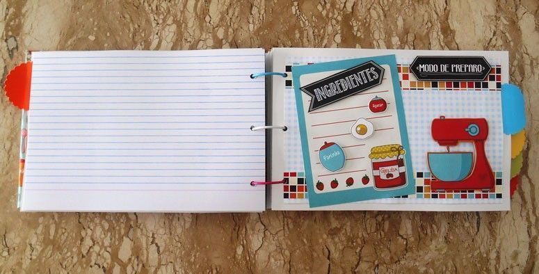 Scrapbook livro de receitas por R$100 no Elo7