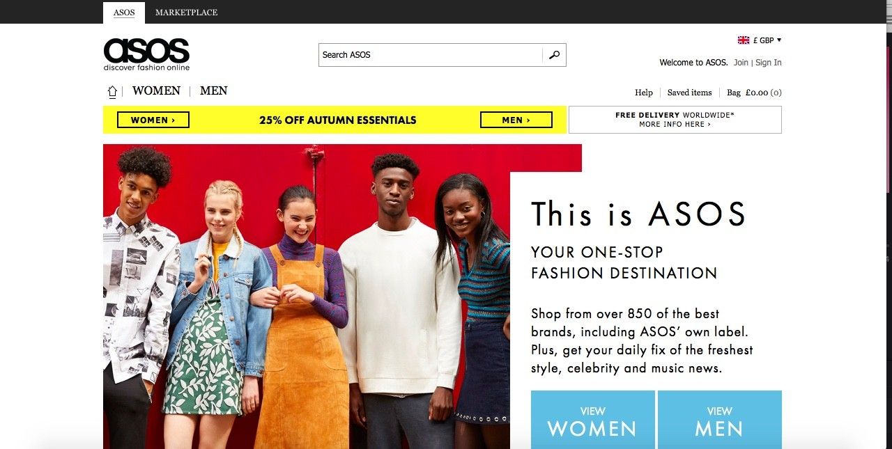 Foto: Reprodução / Asos