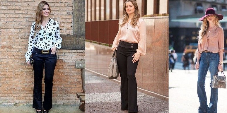 qual a blusa ideal para usar com calça flare