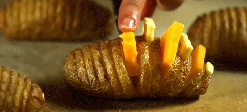 Batata recheada com queijos. Foto: Reprodução