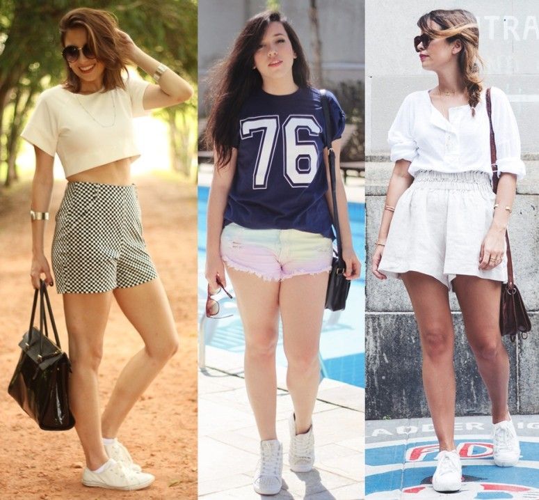 tenis plataforma com short