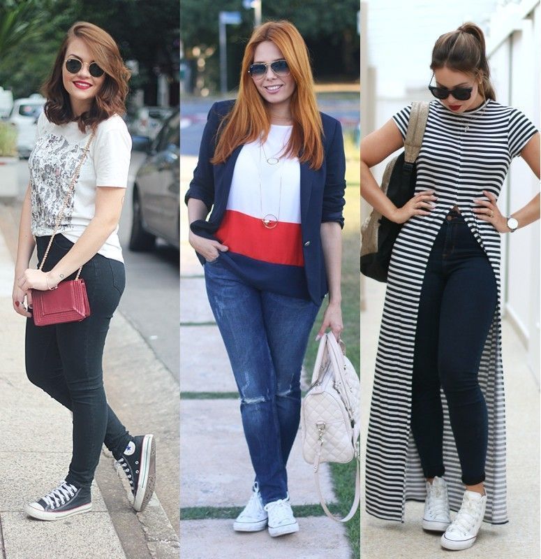 looks para usar com all star cano medio