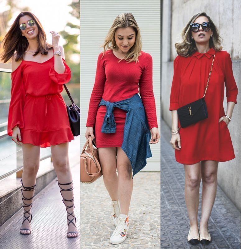 vestido vermelho de malha