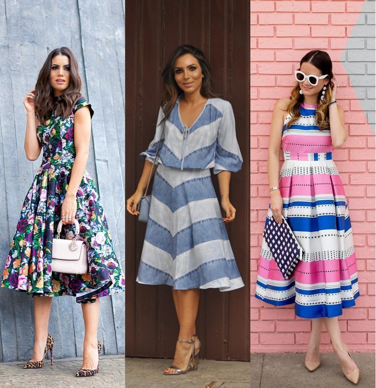 sandalias para usar com vestido midi