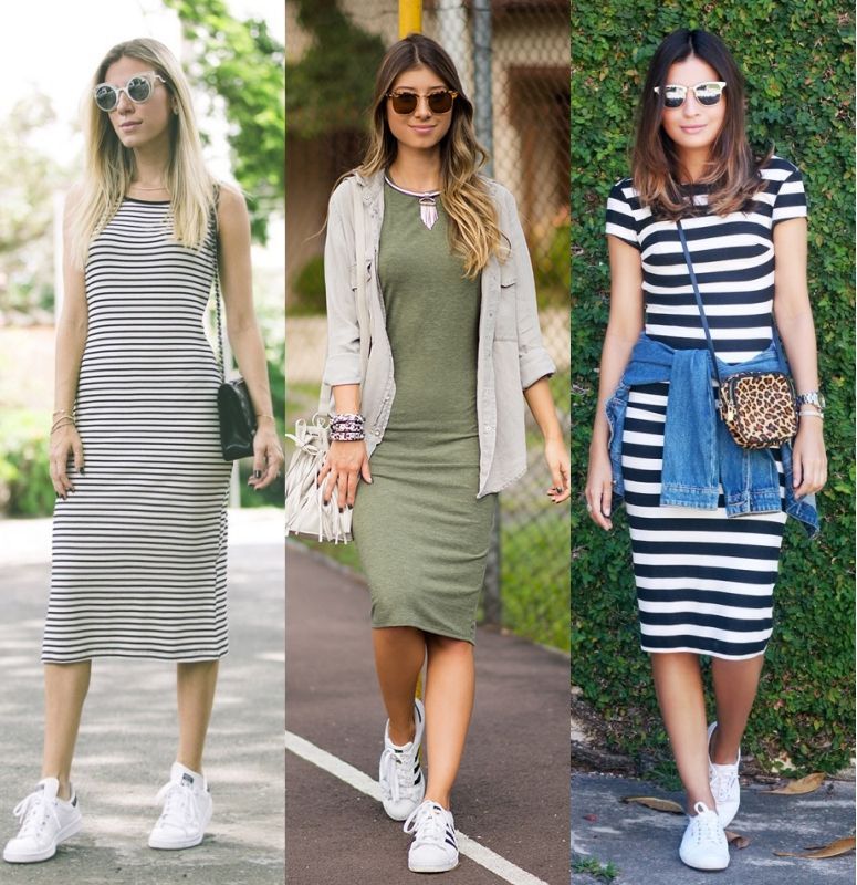 sandalias para usar com vestido midi