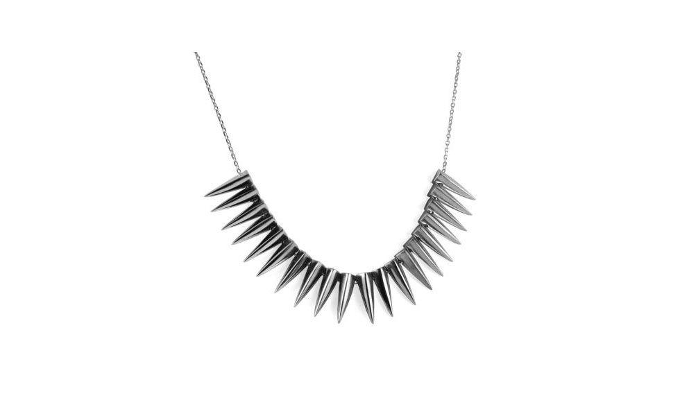<p>Os <a href="https://www.dicasdemulher.com.br/acessorios-com-spikes-estao-em-alta/">spikes</a> foram destaque no inverno 2012 e prometem continuar para o verão, porém de maneira mais suave como nos acessórios, por exemplo.</p>