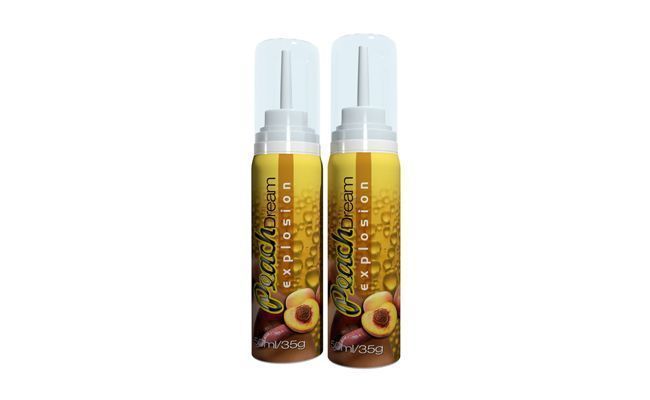 Mousse Efervescente Corporal Peach Dream Explosion – Intt por R$ 25,90 na <a href="http://www.lojadoprazer.com.br/prod,IDLoja,343,IDProduto,3868304,cosmeticos-locao-efervescente-mousse-efervescente-corporal-peach-dream-explosion---50ml-35g" target="_blank">Loja do Prazer</a>. Em contato com a pele, causa sensação gelada e borbulhante.