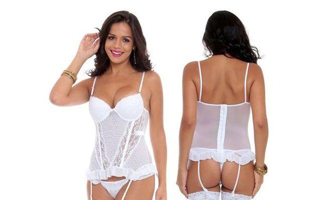 Corselete em renda por R$ 49,99 na <a href="http://www.marisa.com.br/produto/corselet-em-renda/89613" target="_blank">Marisa</a>