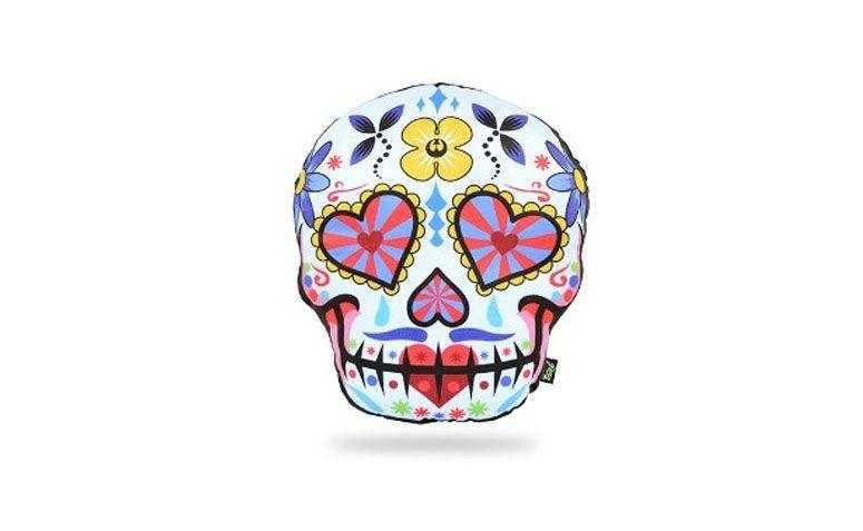 Almofada Caveira por R$ 59,90 na <a href="http://www.gorilaclube.com.br/almofada-caveira-dia-dos-mortos-mexicano/p" target="_blank">Gorila Clube</a>