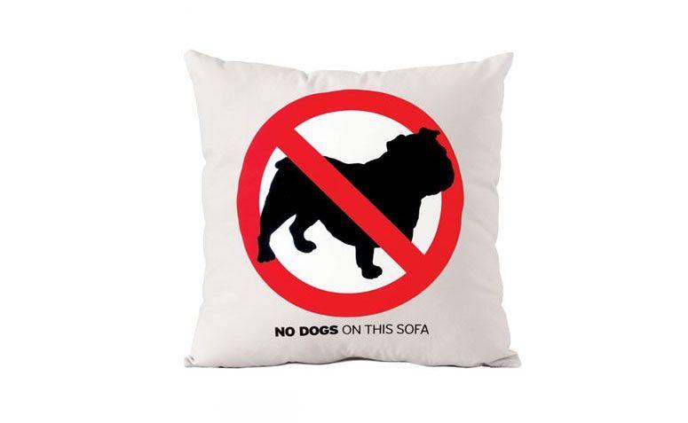 Almofada “No dog” por R$ 59,90 na <a href="https://www.lojameninos.com.br/almofada-no-dog-p-518.html" target="_blank">Loja meninos</a>