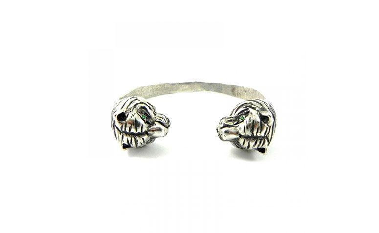 Pulseira com detalhes de esmeralda por R$720,00 na <a href=" http://sou-sou.com.br/produto/196-PULSEIRA-TIGRES" target="blank_">Sou Sou</a>