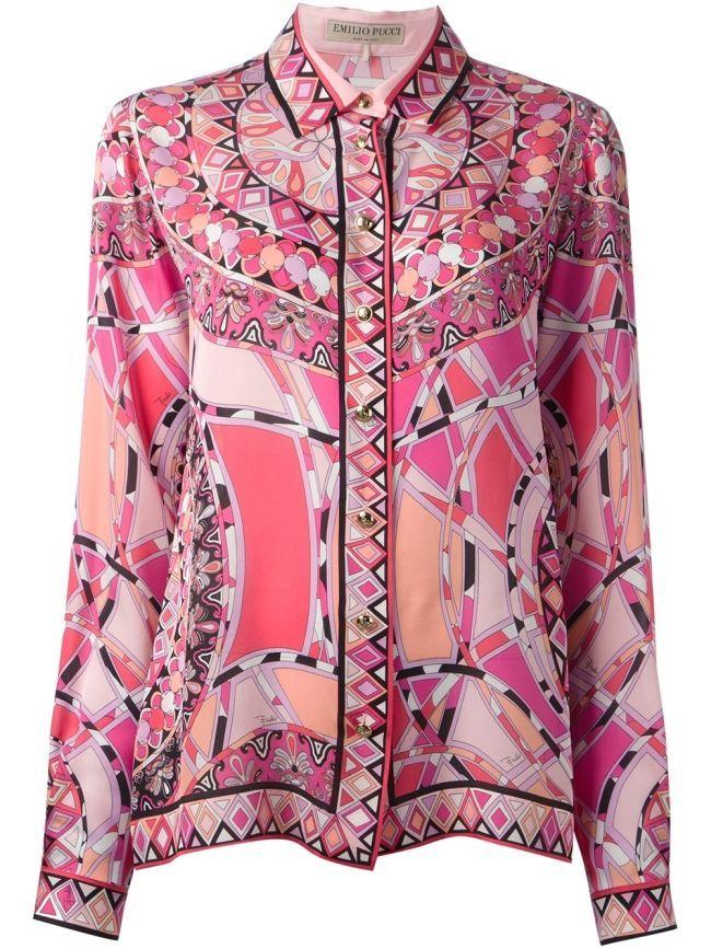 Kemeja psychedelic cetak Emilio Pucci untuk R $ 2.912 di Farfetch