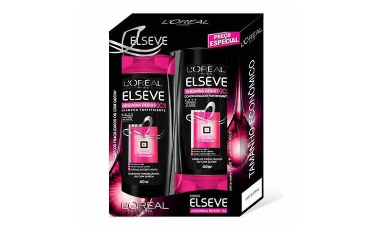 Kit Elseve Arginina por R$15,90 na <a href="http://www.lojasrede.com.br/produto/Kit-Elseve-Arginina-Controle-De-Queda-Shampoo-Condicionador-128015?utm_source=GoogleShopping&utm_medium=&utm_campaign=GoogleShopping&gclid=CPC3yNralsMCFfPm7AodW3wAcQ" target="blank_"> Lojas Rede</a>