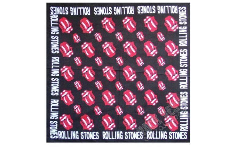 Bandana Rolling Stones por R$ 9,00 na <a href="http://loja.rockvest.com.br/produto/bandanas-lencos/lenco-bandana-rolling-stones.html" target="blank_">Rock Vest</a>