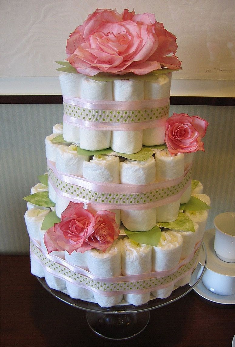 Foto: Reprodução / <a href="http://homemadebyjill.blogspot.com.br/2007/09/diaper-cake-tutorial.html" target="_blank">Homemade by Jill</a>