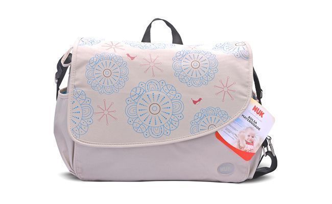 Bolsa Maternidade Bege e Azul por R$194,90 na loja <a href="http://www.tricae.com.br/bolsa-maternidade-bege-e-azul-nuk-37077.html" target="_blank">Tricae</a>