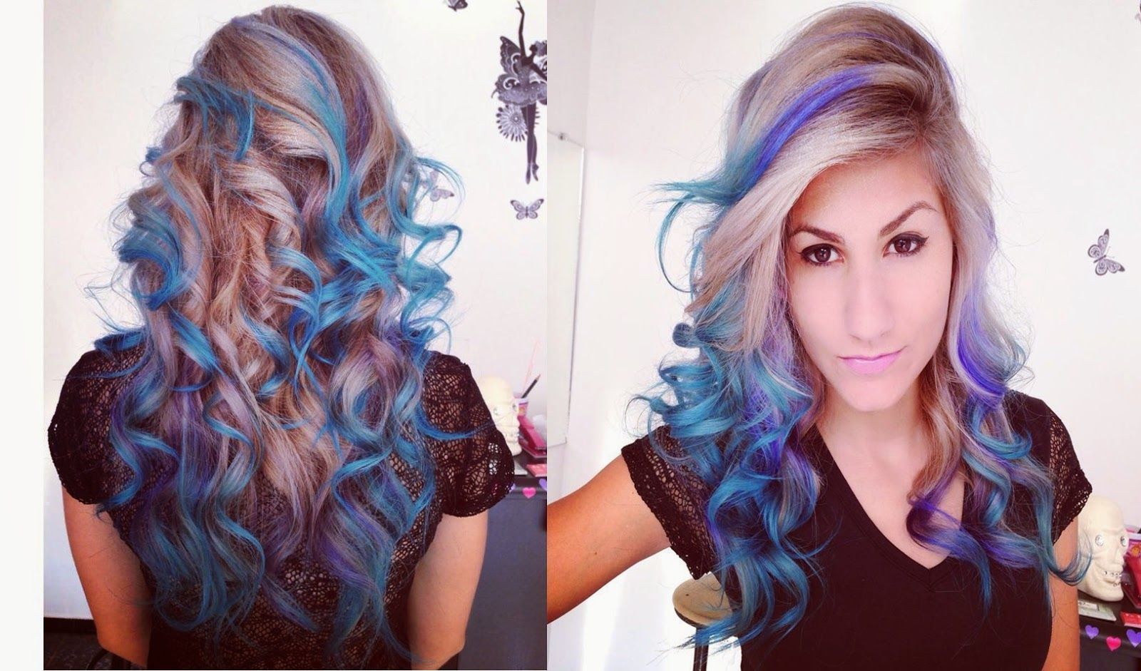 Foto: Reprodução / <a href="http://www.pamellarocha.com/2014/06/cabelo-colorido-pamella-rocha-azul-2.html#.VOsowP7F-So" target="_blank">Pamella Rocha</a>