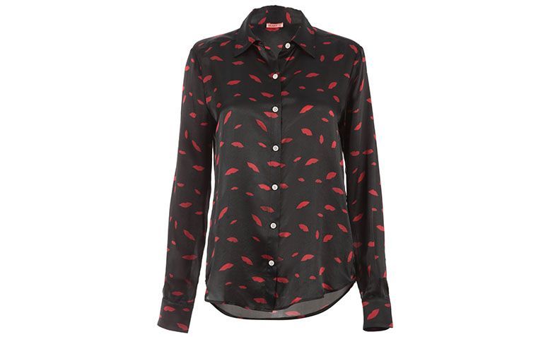 sidenskjorta print mun siden av R $ 319,20 på E-Closet