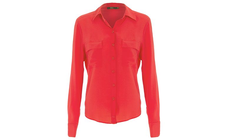 Rött siden shirt Zeit av R $ 247,20 i Shop2gether