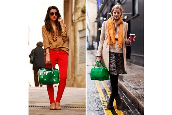 Sugestões de looks com candy bag no inverno