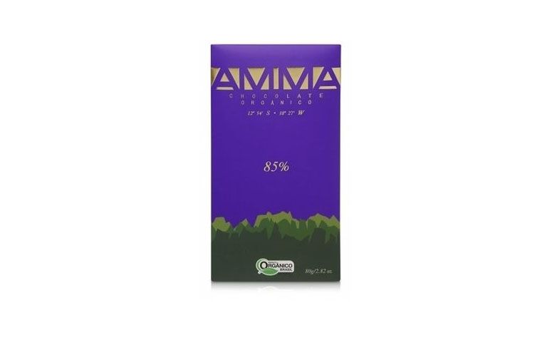 Chocolate organik 85% oleh Amma R $ 18,20 di natue