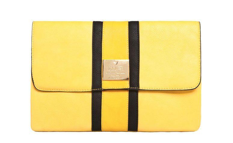 clutch bag yellow stripes Isabella Piu by R $ 82.99 in Dafiti