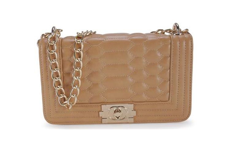 Bolsa pequena bege Madame Marie por R$129,99 na <a href="http://www.anita.com.br/produto/Bolsa-Madame-Marie-MULTICOLORIDO-95172?atributo=173:MULTICOLORIDO" target="_blank">Anita</a>